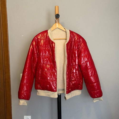 Pink Woman reversible jacket XL like new, red and beige
