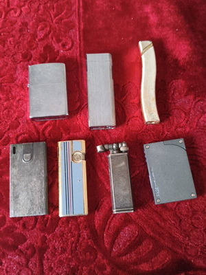 Lot of 7 Vintage lighters including Zippo, Porsche Design, Maruman