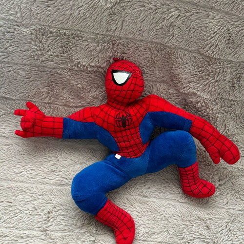 Spiderman plush used with smaller plush gift included
