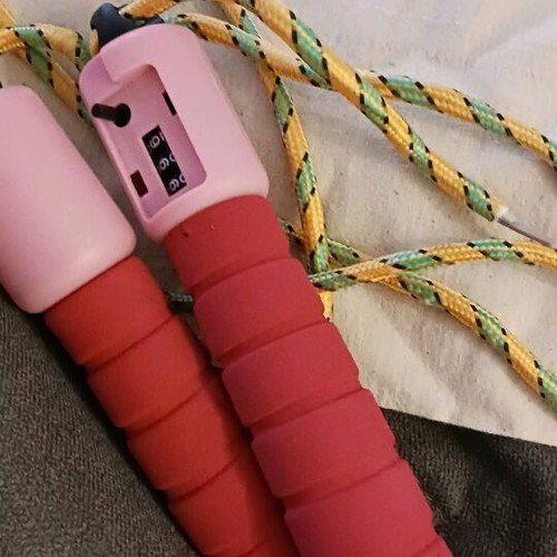 Fabric bag like new with gift adjustable skipping rope