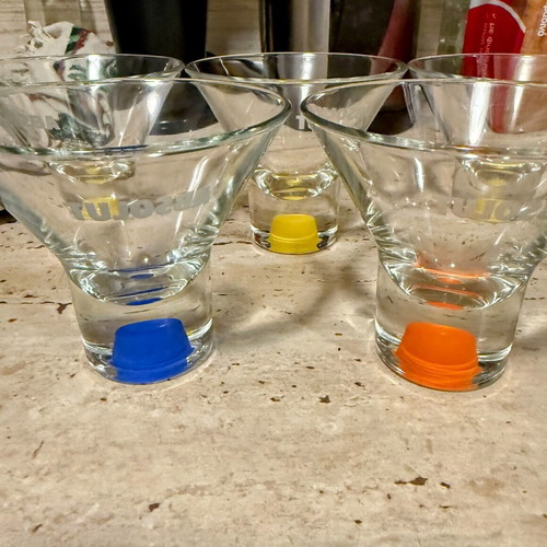 Set of 5 Absolut Vodka Martini Limited Edition collectible glasses new
