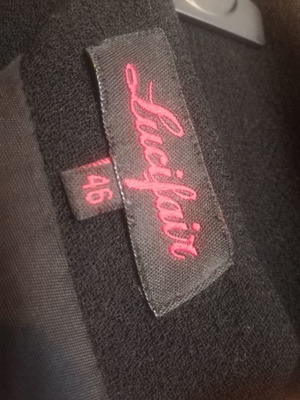 Lucifair skirt size 46 used, midi, black, flared hem