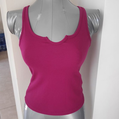Sleeveless top with opening new, size S, pink and purple