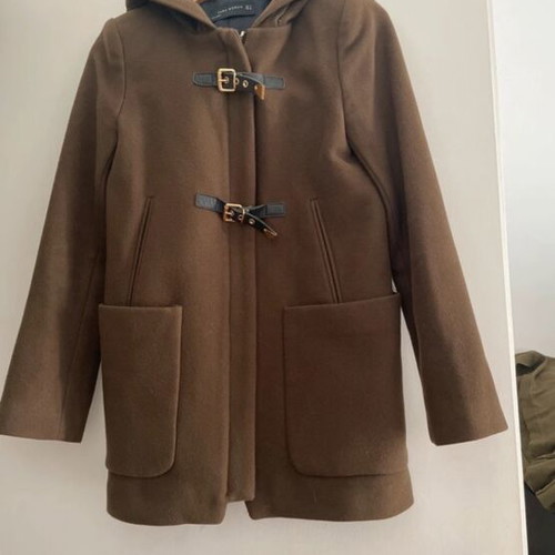 Zara duffle coat used, green, size S