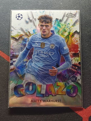 Topps Chrome UEFA Club Competitions 2024/25 Matty Warhurst Golazo #GZ-11 Manchester City card like new