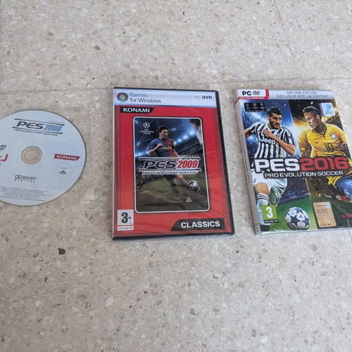 Pro Evolution Soccer 08 used, PES 09 and PES 2016 brand new bundle for PC