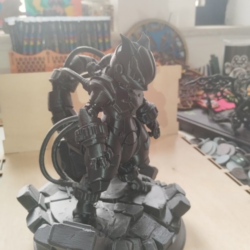 3D printed Armored Mewtwo figure, 22cm