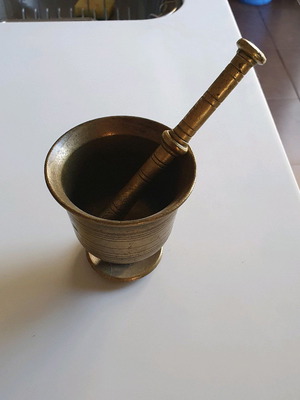 Mortar and pestle bronze Egyptian used