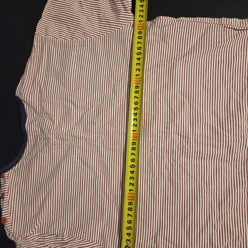 Children's striped T-shirt with sea designs, like new, size 152 cm