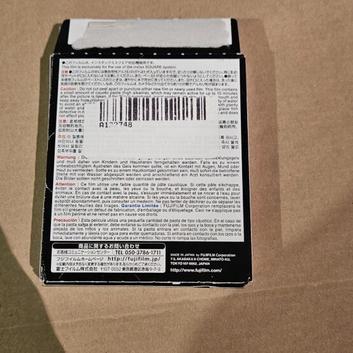 Fujifilm Instax Square Instant Color Film, opened new pack