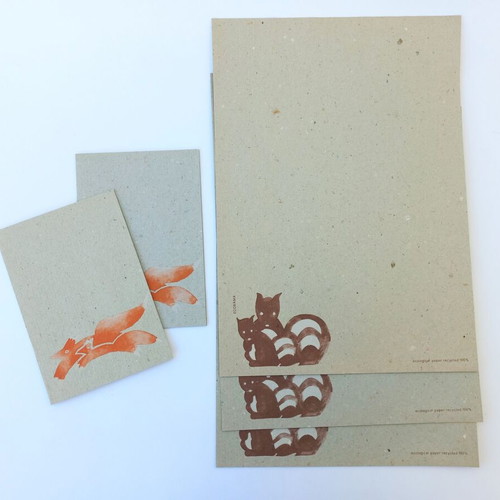 Stationery set used, recycled paper, 00's