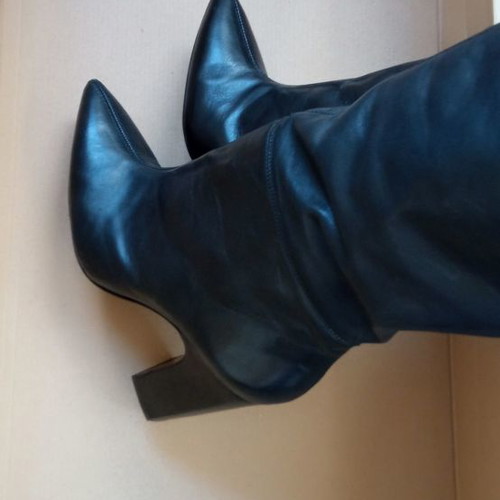 Zara leather over the knee boots new, black