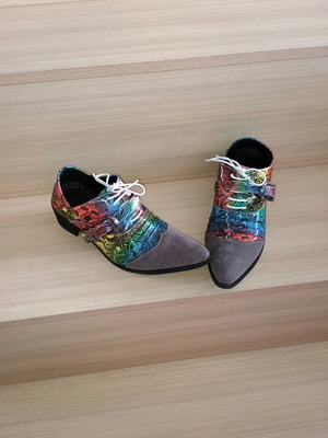 Retro rainbow shoes size 39 like new, multicolored