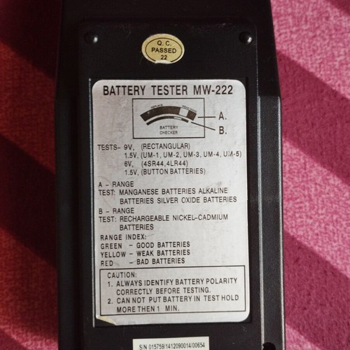 HQ Battery Tester BAT-TESTER5 like new, universal analog
