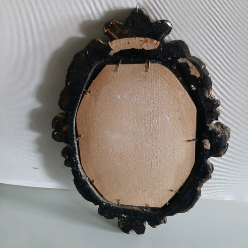 Gypsum frame used, solid carved, dimensions 47×36 cm
