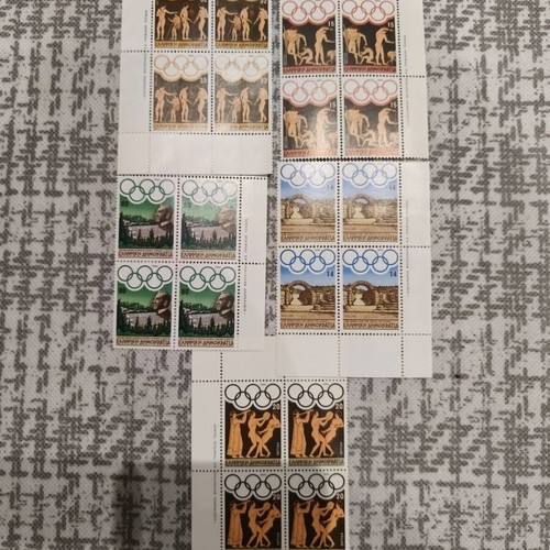 Olympic Games Los Angeles 1984 Greek Stamp Blocks of 4 new