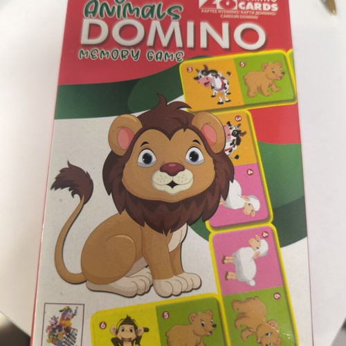 Animals Domino Memory Game like new, 28 cards, educational toy by Jumbo