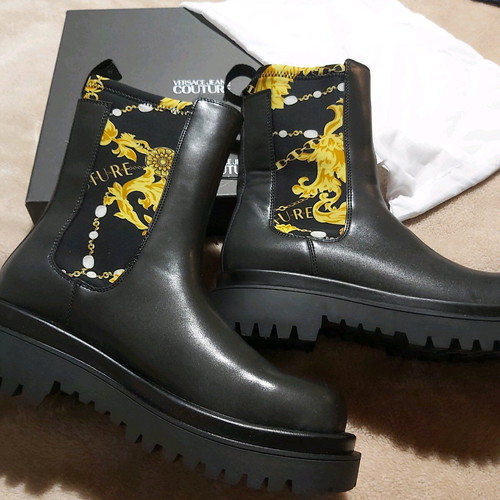 Versace Jeans Couture boots size 39 new, black, oversized