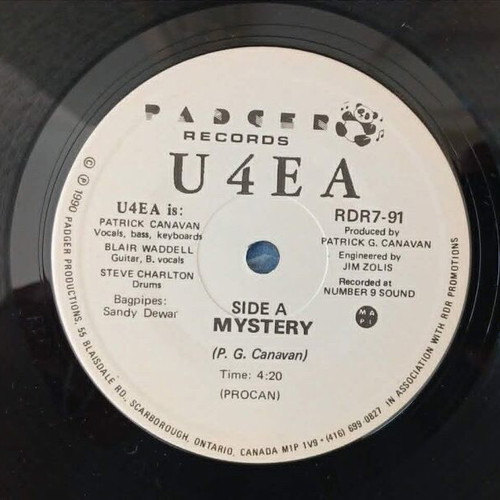 U4EA 7’ Mystery vinyl record used, AOR rock from Canada