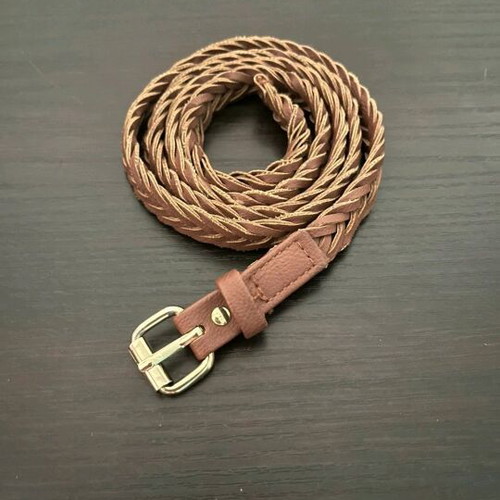 H&M belt brown thin braided like new, 100cm