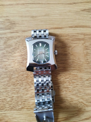 Roberta vintage watch used, men's, steel with green dial