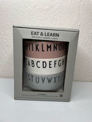Design Letters Σετ 3 Παιδικών Μπολ Eat & Learn Καινούργιο