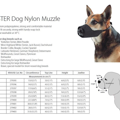 Buster Kruuse nylon dog muzzle new