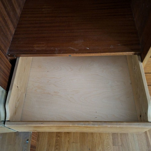 Vintage teak wood single-door wardrobe like new