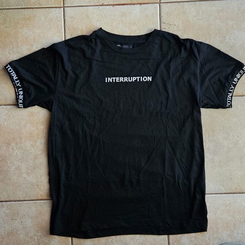 Bershka black t-shirt like new, cotton fabric, size L