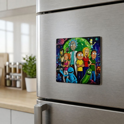 Rick and Morty Ceramic Fridge Magnet 57×57 mm new