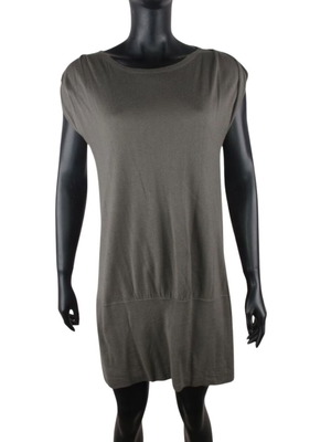 Hemisphere women's tunic dress size L green silk and linen like new