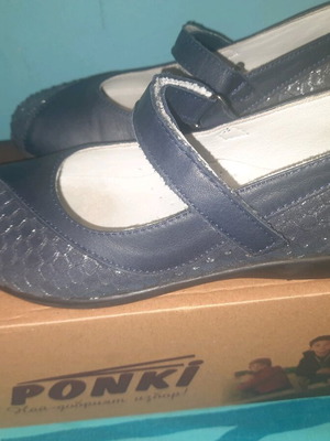 Ballerina shoes size 31 like new, genuine leather, blue