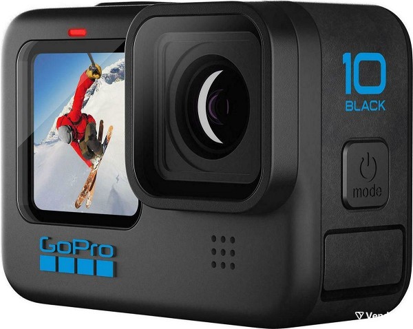  GoPro Hero 10 Black Action Camera 5K ipovrichia me WiFi me engiisi kataskevasti mechri tis 20/6/2024 chroma mavro kamera drasis othoni piso 2.27" & mprostini othoni, se aristi katastasi me aristi mpataria