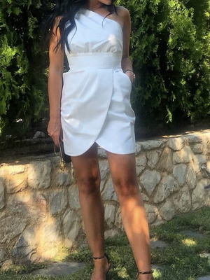 Mind Matter satin white dress like new, size M