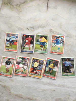 Χαρτάκια Panini FIFA World Cup Korea/Japan 2002 μεταχειρισμένα, 9 τμχ