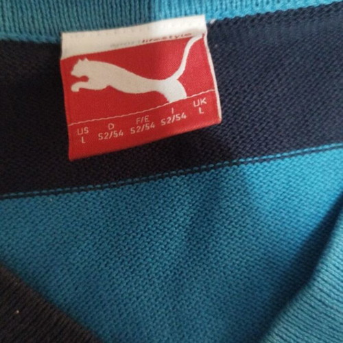 Puma men's shirt like new, size large, black and blue