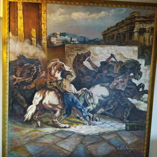 Oil painting on canvas new, artwork 1.92×1.70 m