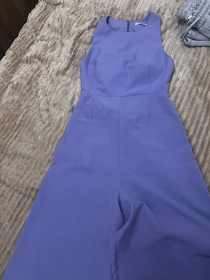Midi one-piece jumpsuit purple like new, fitted bra