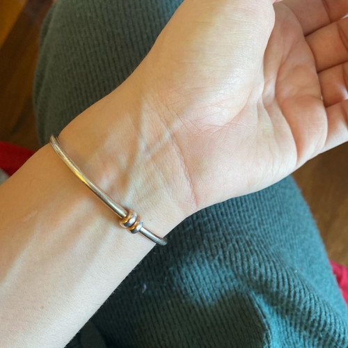Links Of London Ladies Amulet 925 Rose Gold Vermeil Cuff Bracelet used