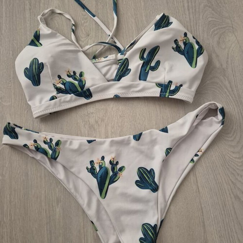 Shein bikini with cactus print new, size M
