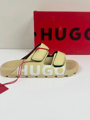 Hugo Evander Sand slides new, beige, size 39