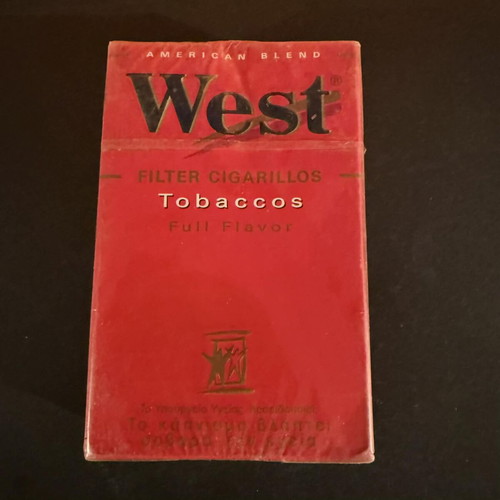 West Filter Cigarillos vintage, new, with Greek tax stamp