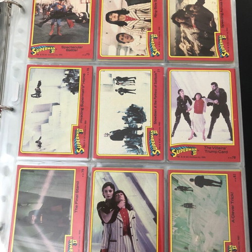 Superman II Movie Complete Set new, 88 base cards and 22 sticker cards