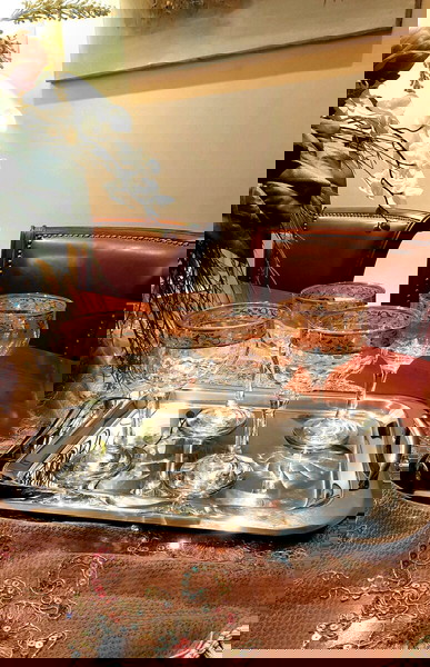 ποτήρια- δίσκος * κρύσταλλα