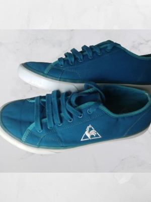Le Coq Sportif canvas shoes used, size 38, turquoise