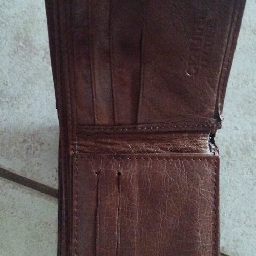 Valentino vintage leather wallet used, brown
