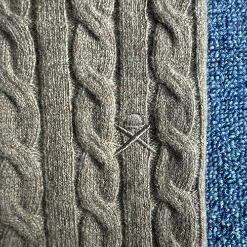 Hackett London Cable Crew Lambswool Pullover new, beige, sizes L/XL