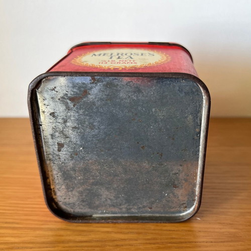 Melroses 1950 metal tea tin used