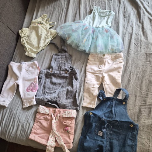 Clothes for 6-month-old girls like new