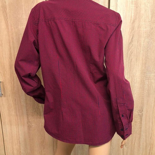 Fishbone Shirt new, size L, burgundy and black